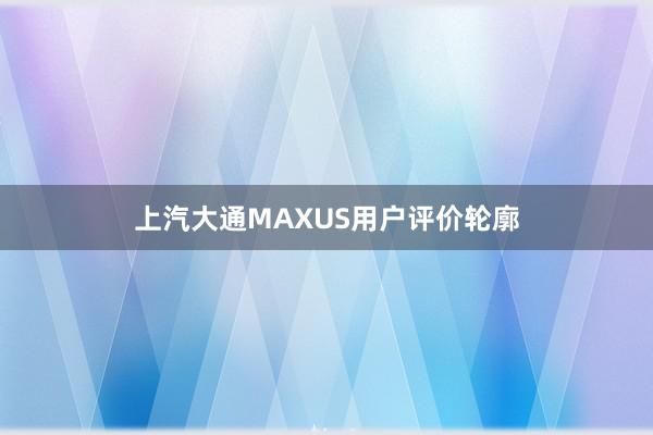 上汽大通MAXUS用户评价轮廓